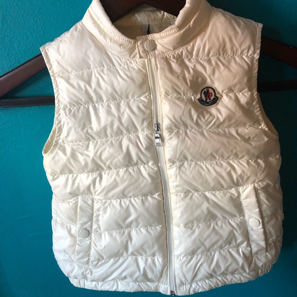 Toddler Moncler white puffer vest